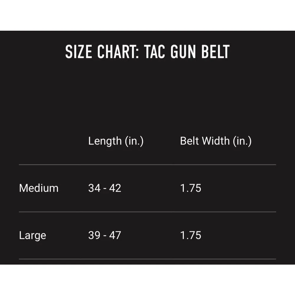 Zero Foxtrot TAC Belt System Black Mens Size Large 39-47 Tactical Military Recon